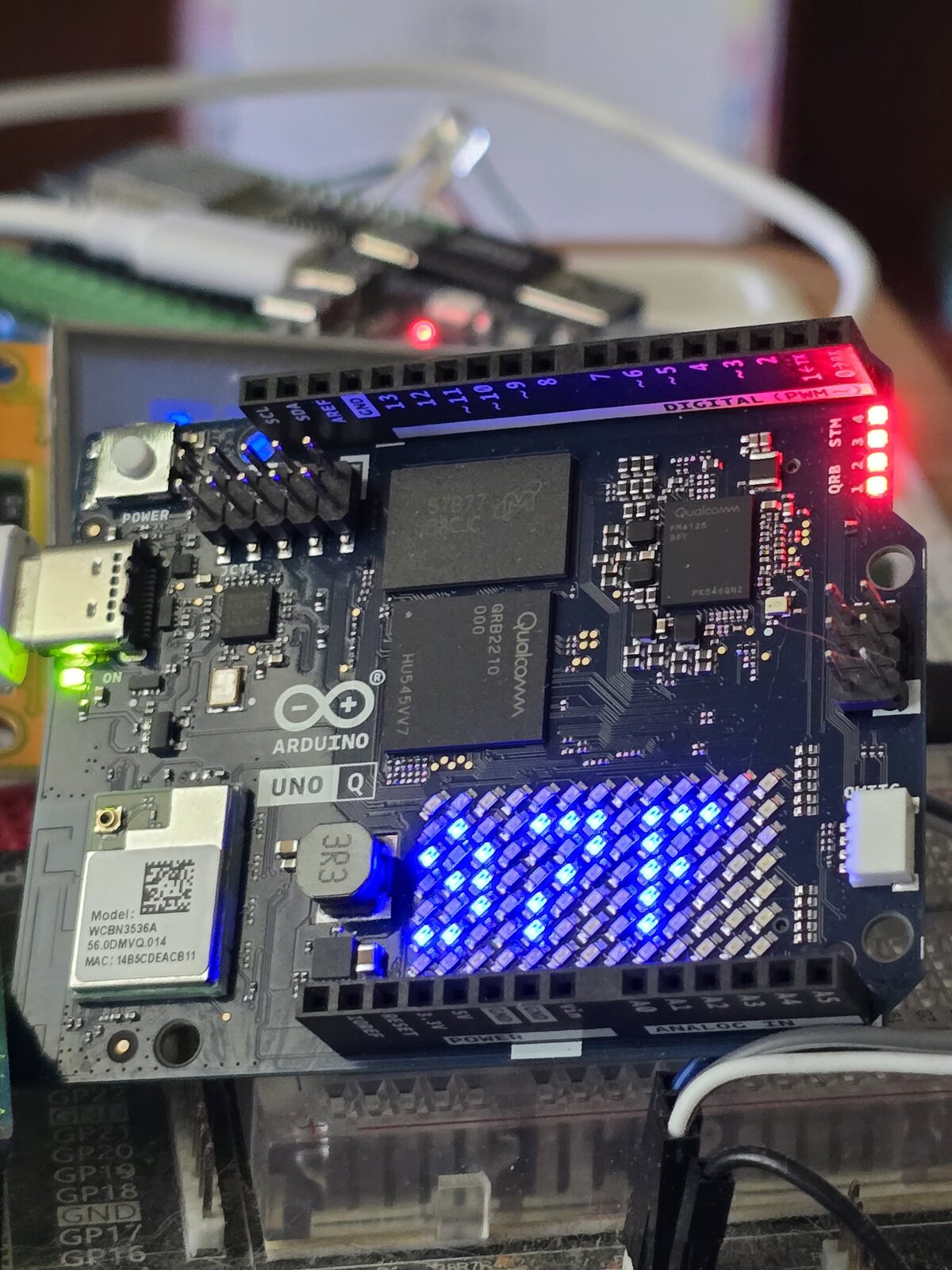 UNO Q Weather Matrix in action